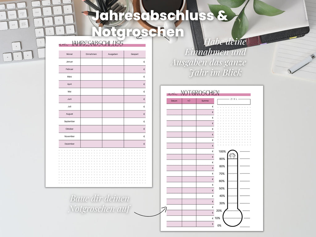 Budget Planer - Pretty in Pink - 87 Seiten