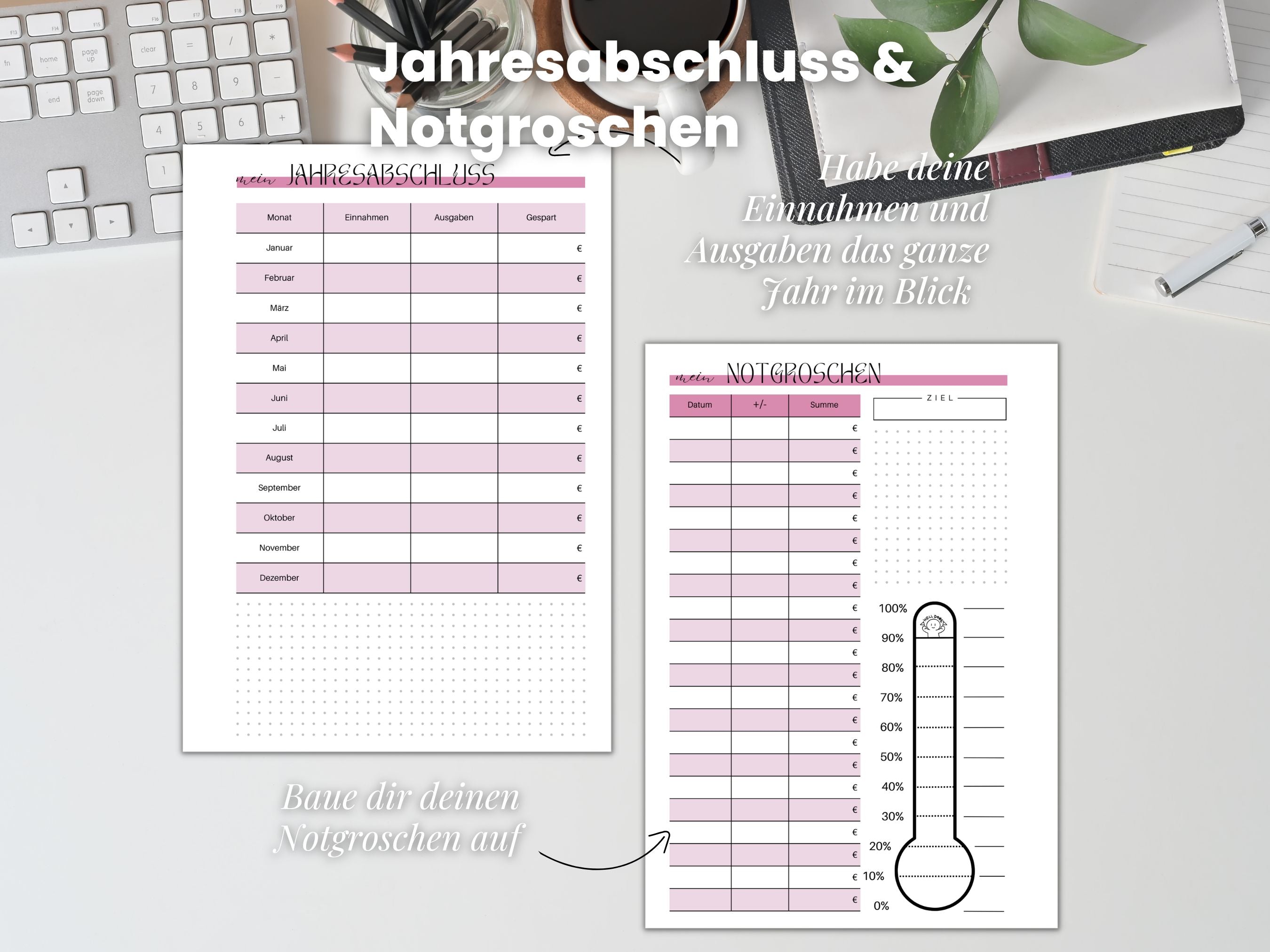 Budget Planer - Pretty in Pink - 87 Seiten