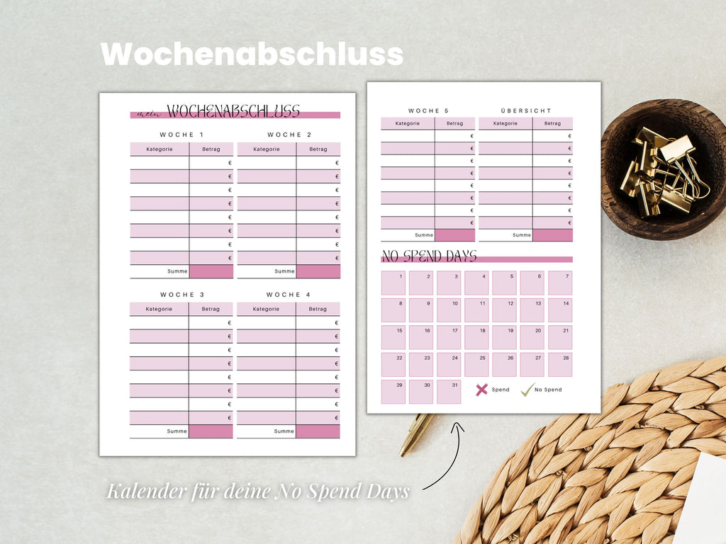 Budget Planer - Pretty in Pink - 87 Seiten
