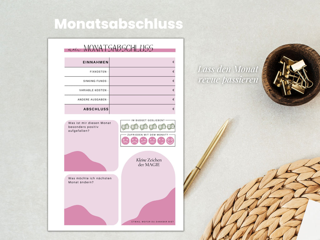 Budget Planer - Pretty in Pink - 87 Seiten