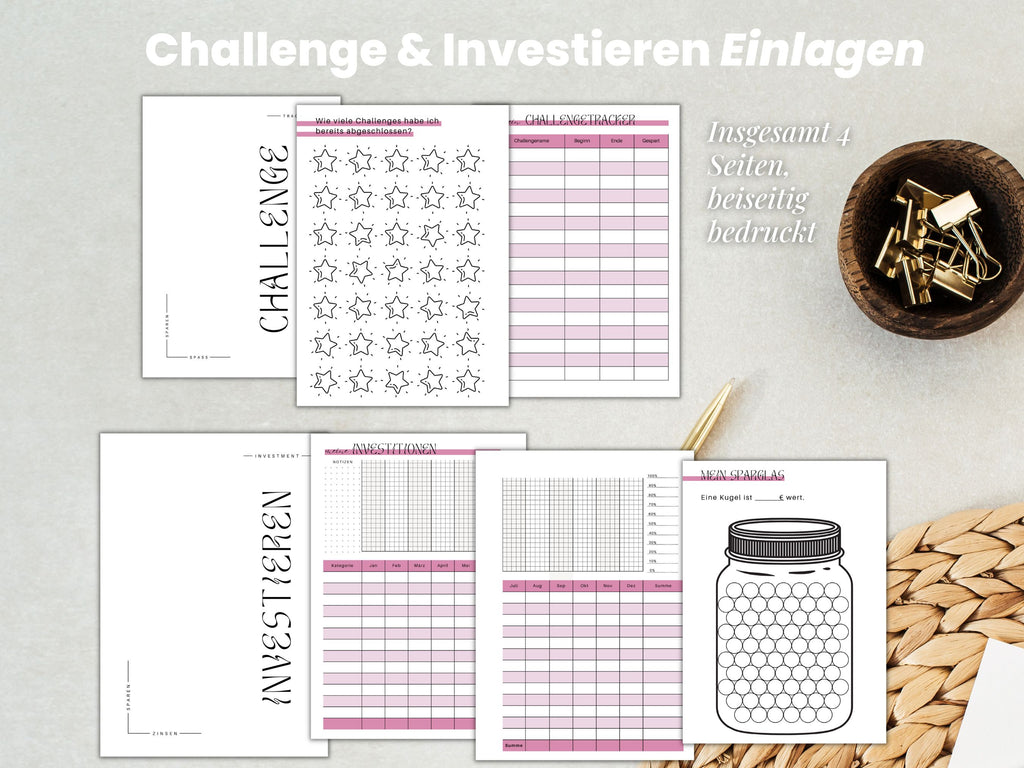 Budget Planer - Pretty in Pink - 87 Seiten