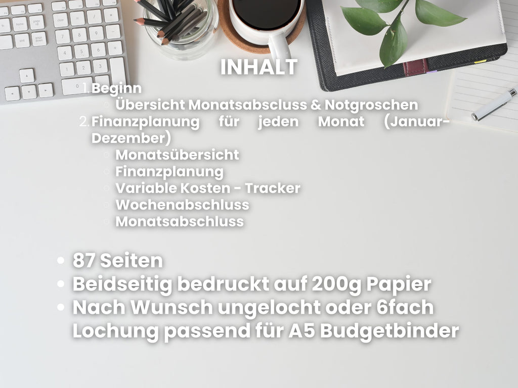 Budget Planer - Pretty in Pink - 87 Seiten