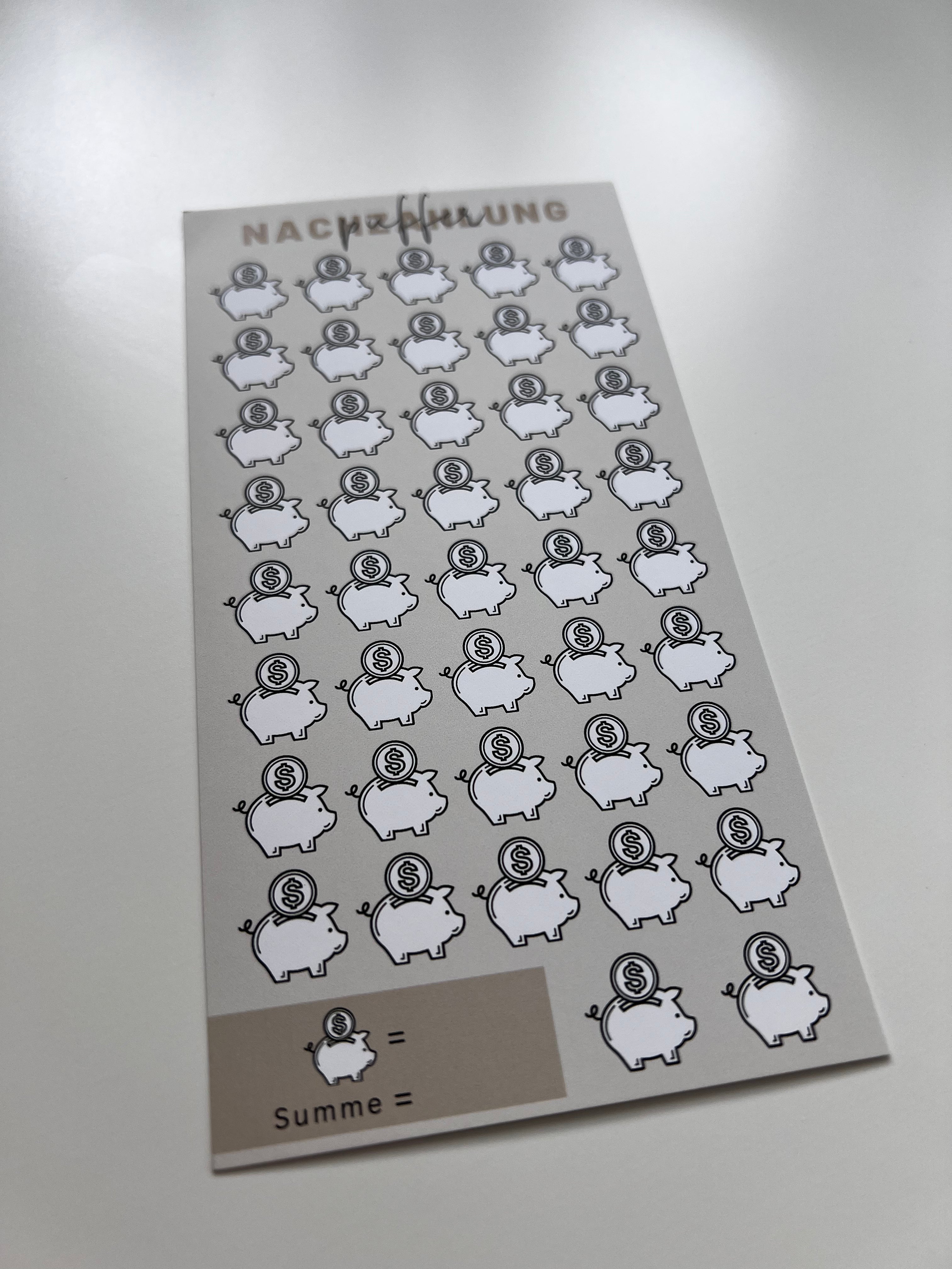 Nachzahlung - Sparchallenge